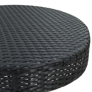 Tavolo da Giardino Nero 60,5x106 cm in Polyrattan cod mxl 34494