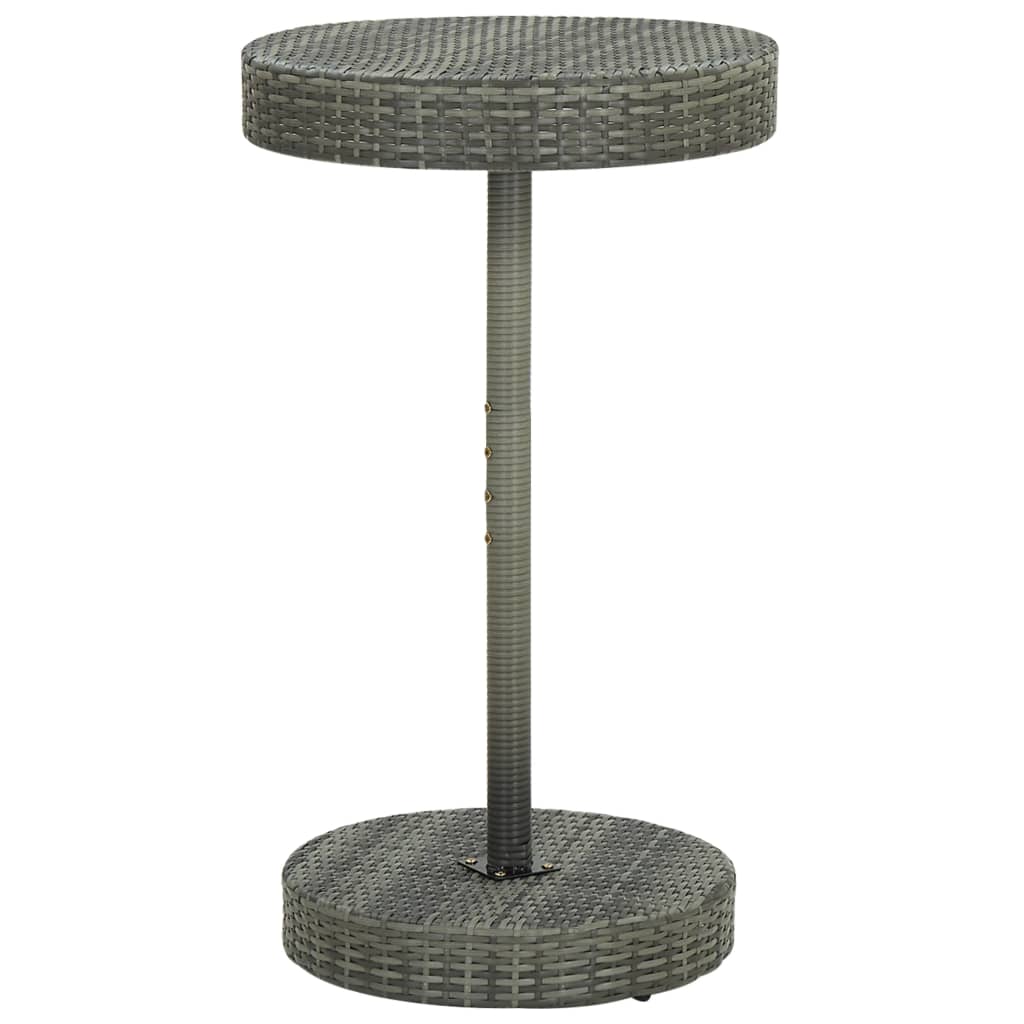 Tavolo da Giardino Grigio 60,5x106 cm in Polyrattan cod mxl 34165