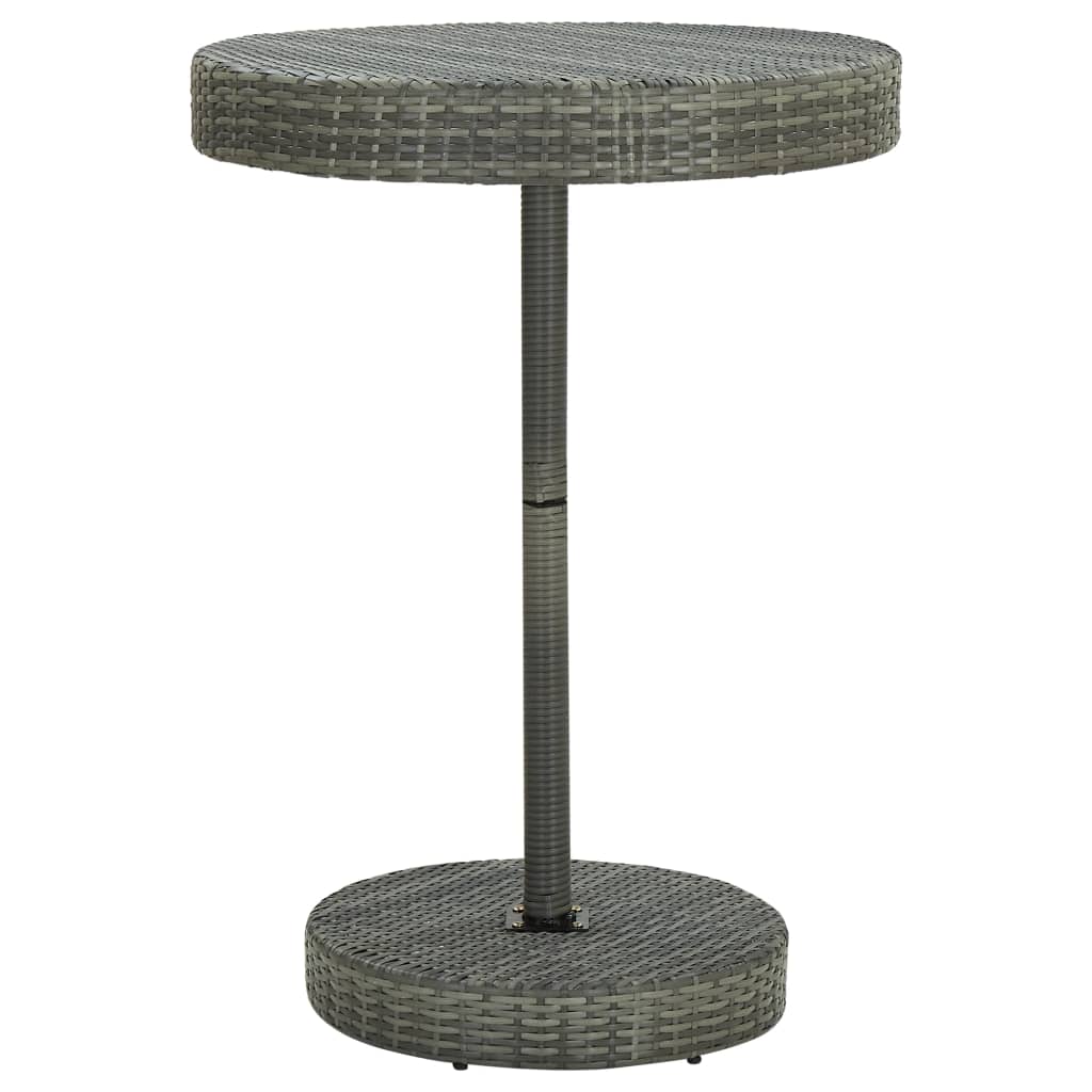 Tavolo da Giardino Grigio 75,5x106 cm in Polyrattan cod mxl 34155