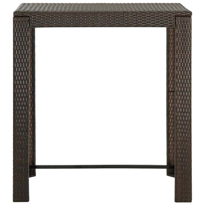 Tavolo da Bar da Giardino Marrone 100x60,5x110,5 cm Polyrattan cod mxl 34120