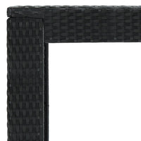 Tavolo da Bar da Giardino Nero 100x60,5x110,5 cm Polyrattan cod mxl 34351