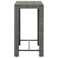 Tavolo da Bar da Giardino Grigio 100x60,5x110,5 cm Polyrattan 45875