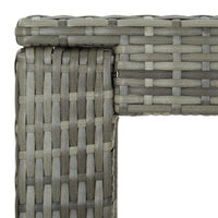 Tavolo da Bar da Giardino Grigio 100x60,5x110,5 cm Polyrattan 45875