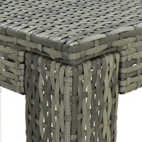 Tavolo da Bar da Giardino Grigio 100x60,5x110,5 cm Polyrattan cod mxl 34531