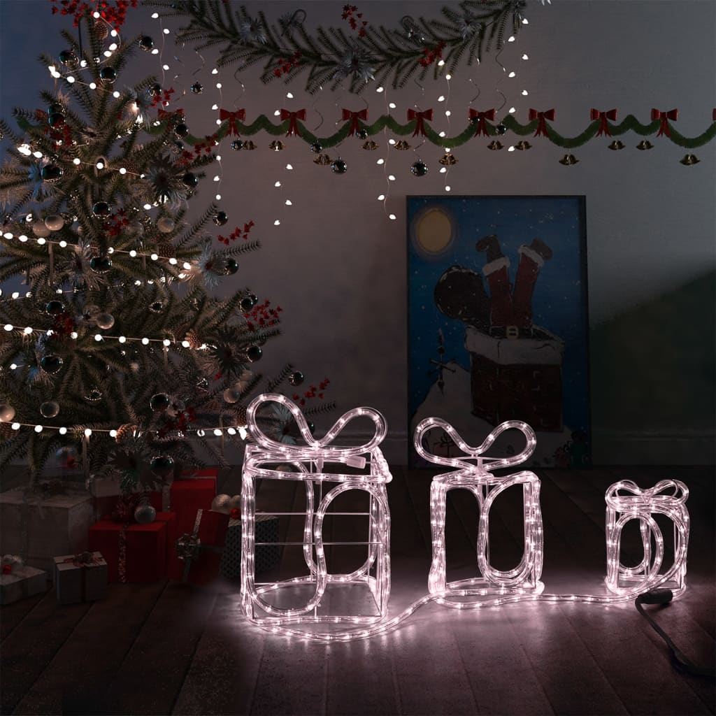 Decorazione Natale Scatole Regalo con 180 LED Interni Esterni cod mxl 39812