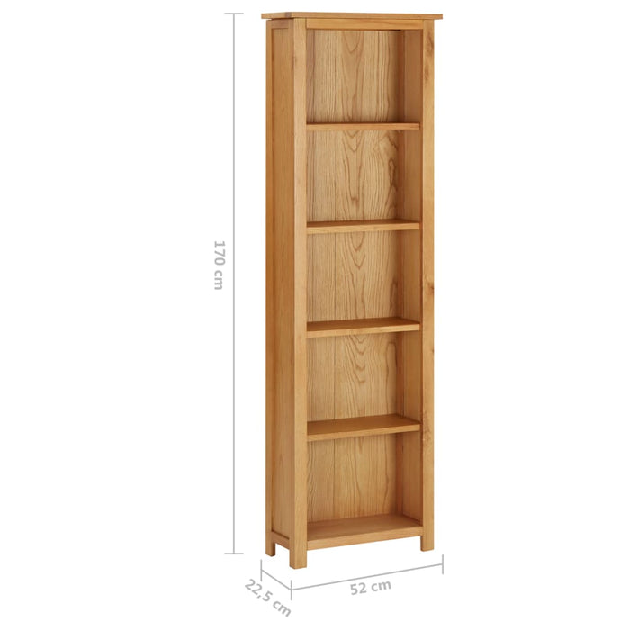 Libreria Stretta 52x22,5x170 cm in Massello di Rovere 288848