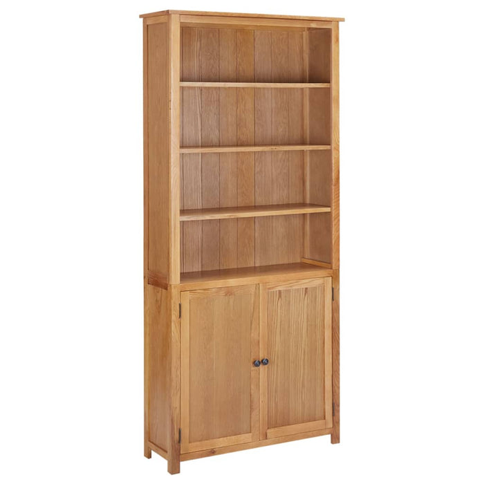 Libreria a 2 Ante 90x30x200 cm in Massello di Rovere cod 12295