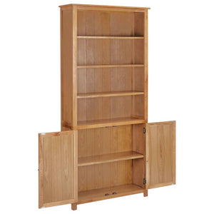 Libreria a 2 Ante 90x30x200 cm in Massello di Rovere cod 12295