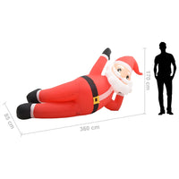 Babbo Natale Gonfiabile con LED IP44 Rosso 360 cm XXL 289300