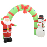 Arco con Babbo Natale Gonfiabile e Pupazzo di Neve LED 223 cm cod mxl 39849