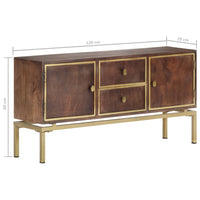 Credenza 120x29x60 cm in Legno Massello di Mango 287759