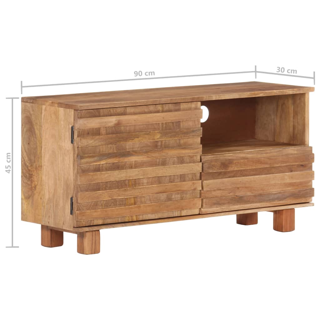 Mobile Porta TV 90x30x45 cm in Legno Massello di Mango 287760