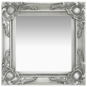 Specchio da Parete Stile Barocco 40x40 cm Argento cod mxl 67596