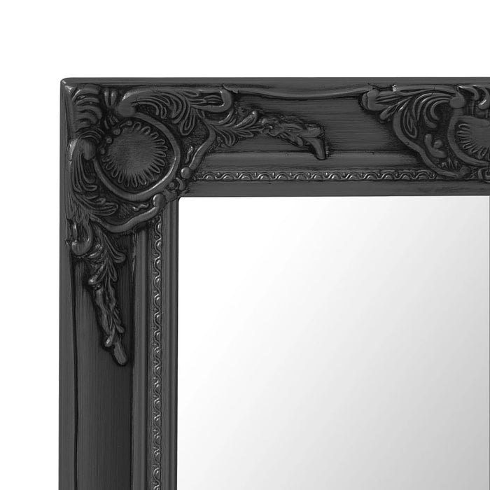 Specchio da Parete Stile Barocco 50x40 cm Nero cod mxl 67730