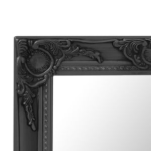 Specchio da Parete Stile Barocco 50x50 cm Nero 320315