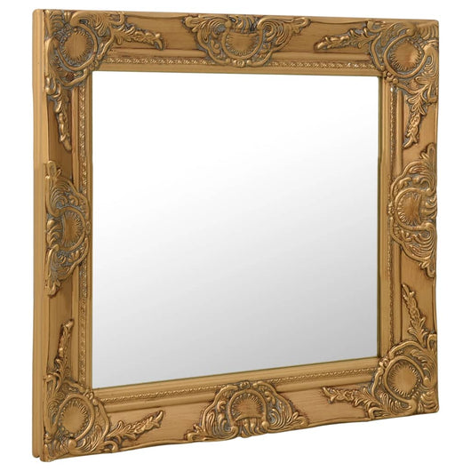 Specchio da Parete Stile Barocco 60x60 cm Oro 320333