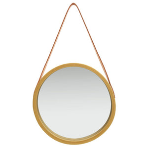 Specchio da Parete con Cinghia 40 cm Oro cod mxl 67648