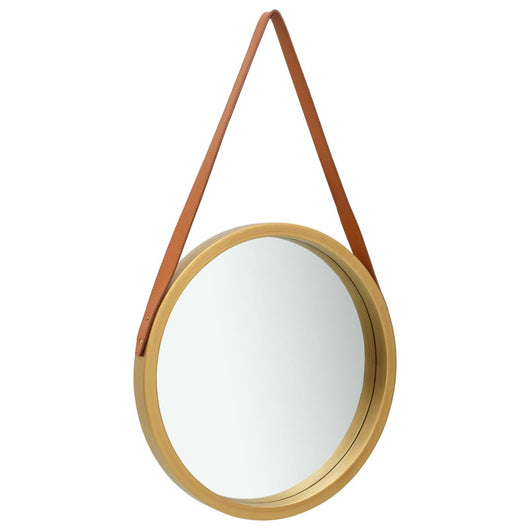 Specchio da Parete con Cinghia 50 cm Oro 320365