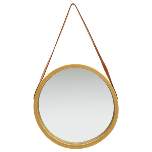 Specchio da Parete con Cinghia 50 cm Oro 320365