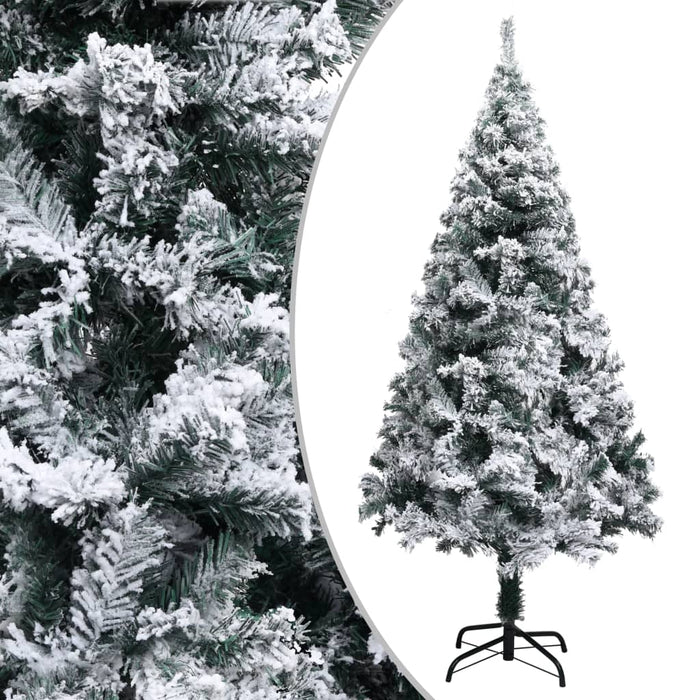 Albero di Natale Artificiale Fiocchi di Neve Verde 150 cm PVC 320963