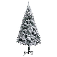 Albero di Natale Artificiale Fiocchi di Neve Verde 150 cm PVC 320963