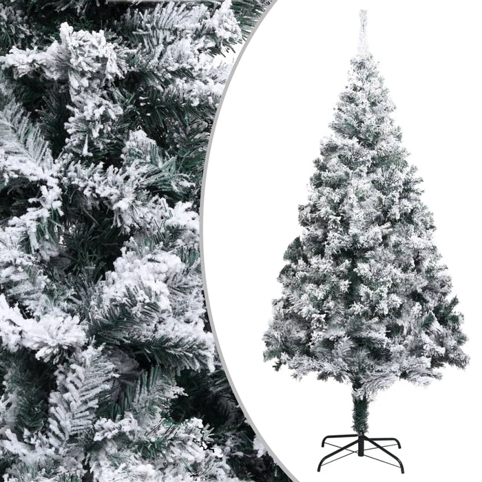 Albero di Natale Artificiale con Neve Verde 240 cm in PVC