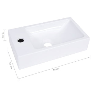 Lavabo 400x220x90 mm in SMC Bianco cod mxl 53014