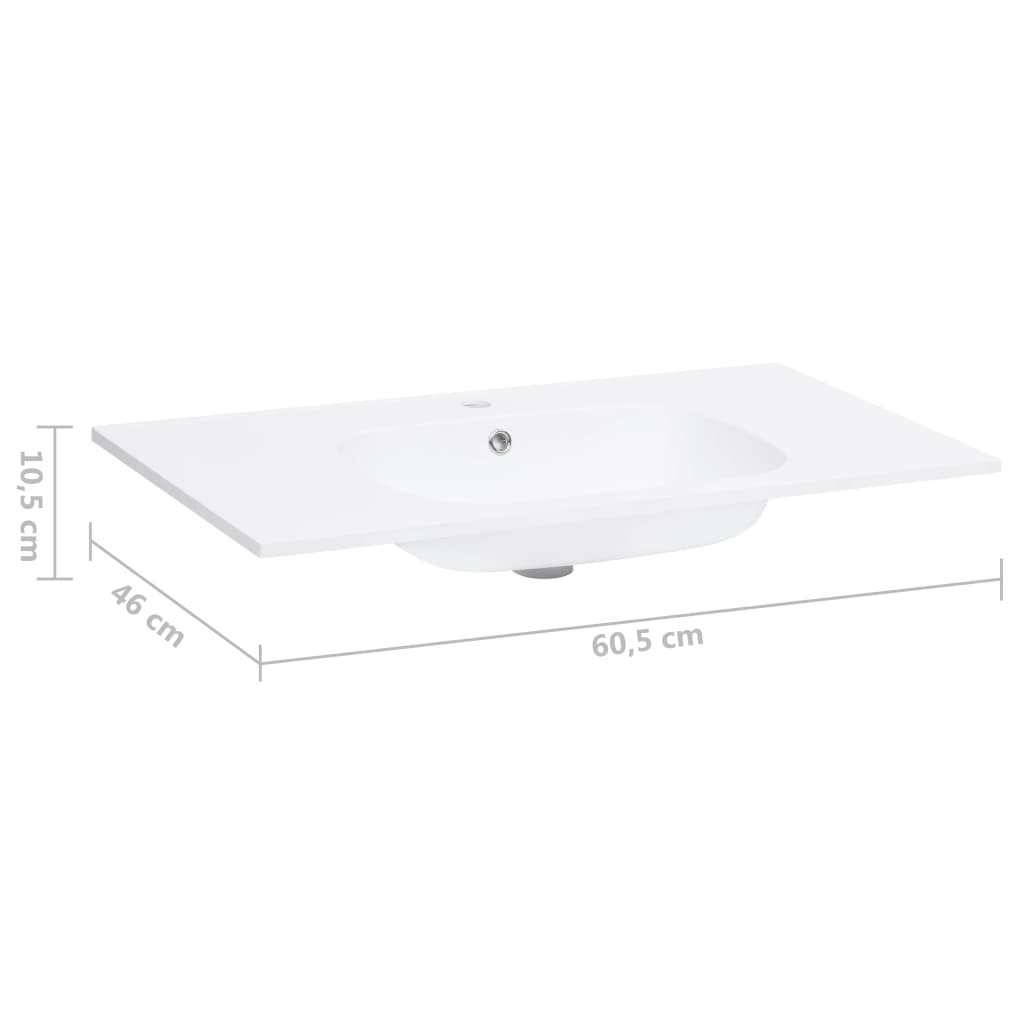 Lavabo da Incasso 605x460x105 mm in SMC Bianco cod mxl 49425