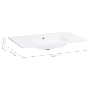 Lavabo da Incasso 605x460x105 mm in SMC Bianco cod mxl 49425