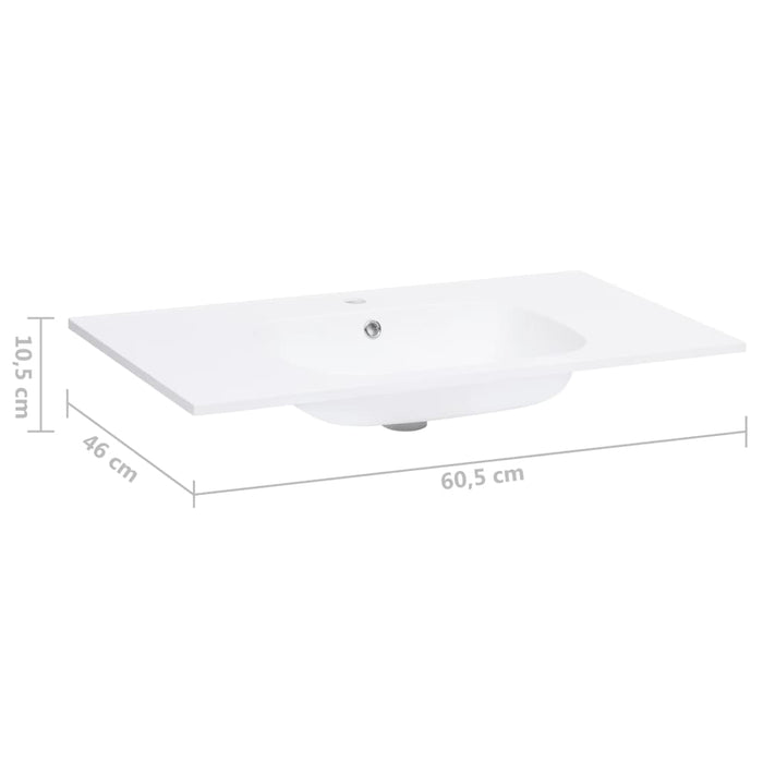 Lavabo da Incasso 605x460x105 mm in SMC Bianco cod mxl 49425