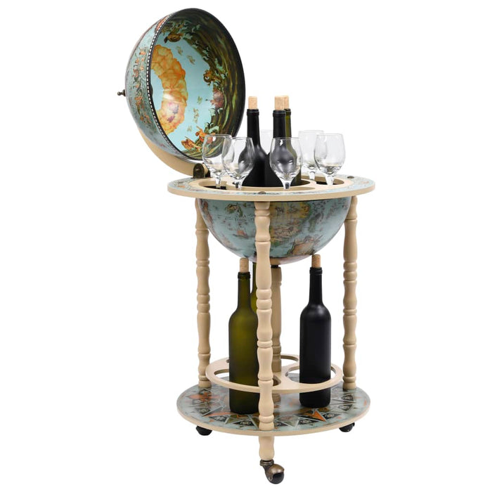 Cantinetta a Globo da Bar con Supporto in Eucalipto Blu  cod mxl 46220