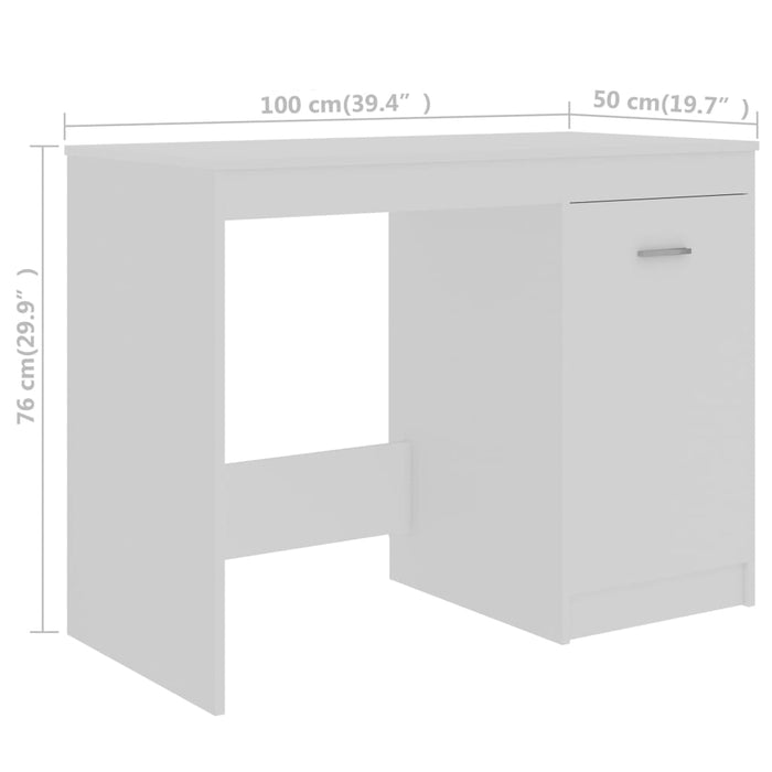 Scrivania Bianca 140x50x76 cm in Legno Multistrato 3054780