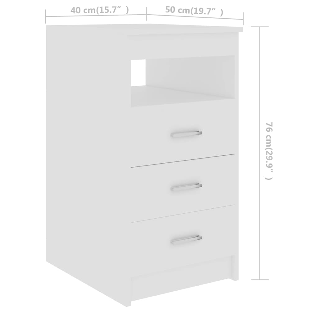 Scrivania Bianca 140x50x76 cm in Legno Multistrato 3054780