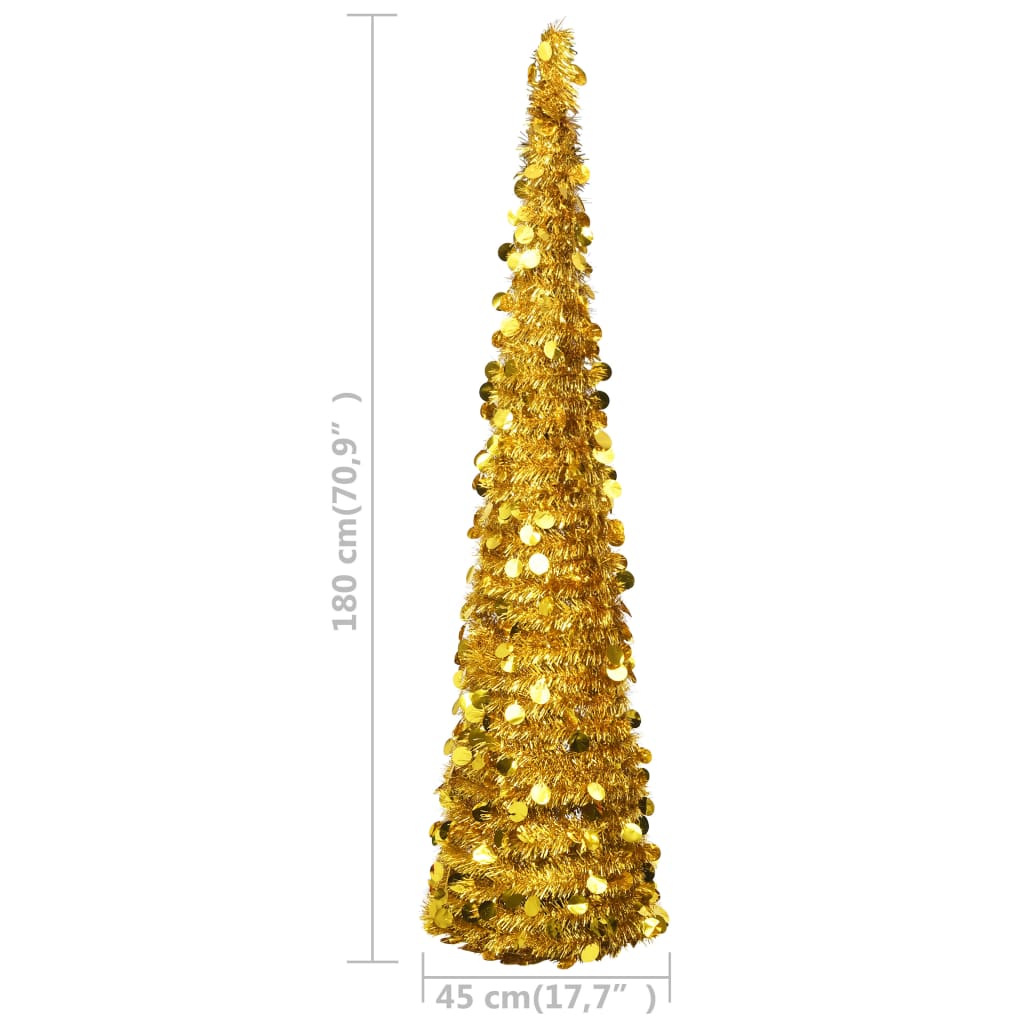 Albero di Natale Artificiale Apribile Oro 180 cm PET cod 10754