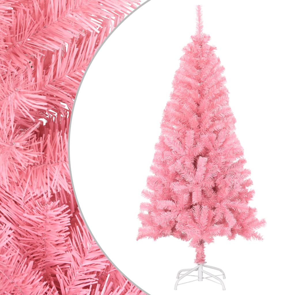 Albero di Natale Artificiale con Supporto Rosa 150 cm PVC 320997