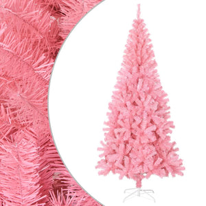 Albero di Natale Artificiale con Supporto Rosa 210 cm PVC