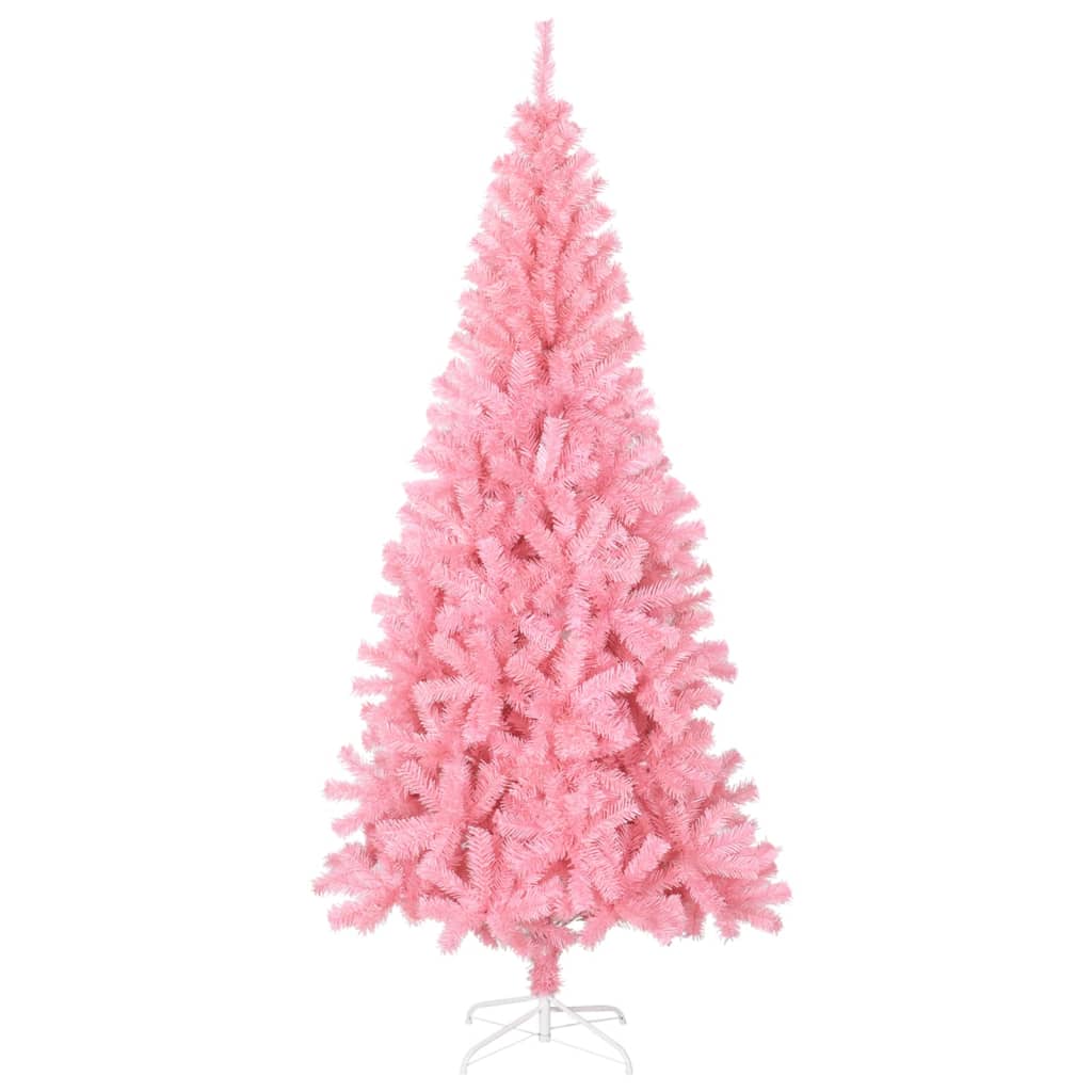 Albero di Natale Artificiale con Supporto Rosa 210 cm PVC