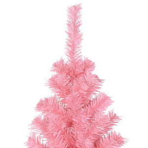 Albero di Natale Artificiale con Supporto Rosa 210 cm PVC