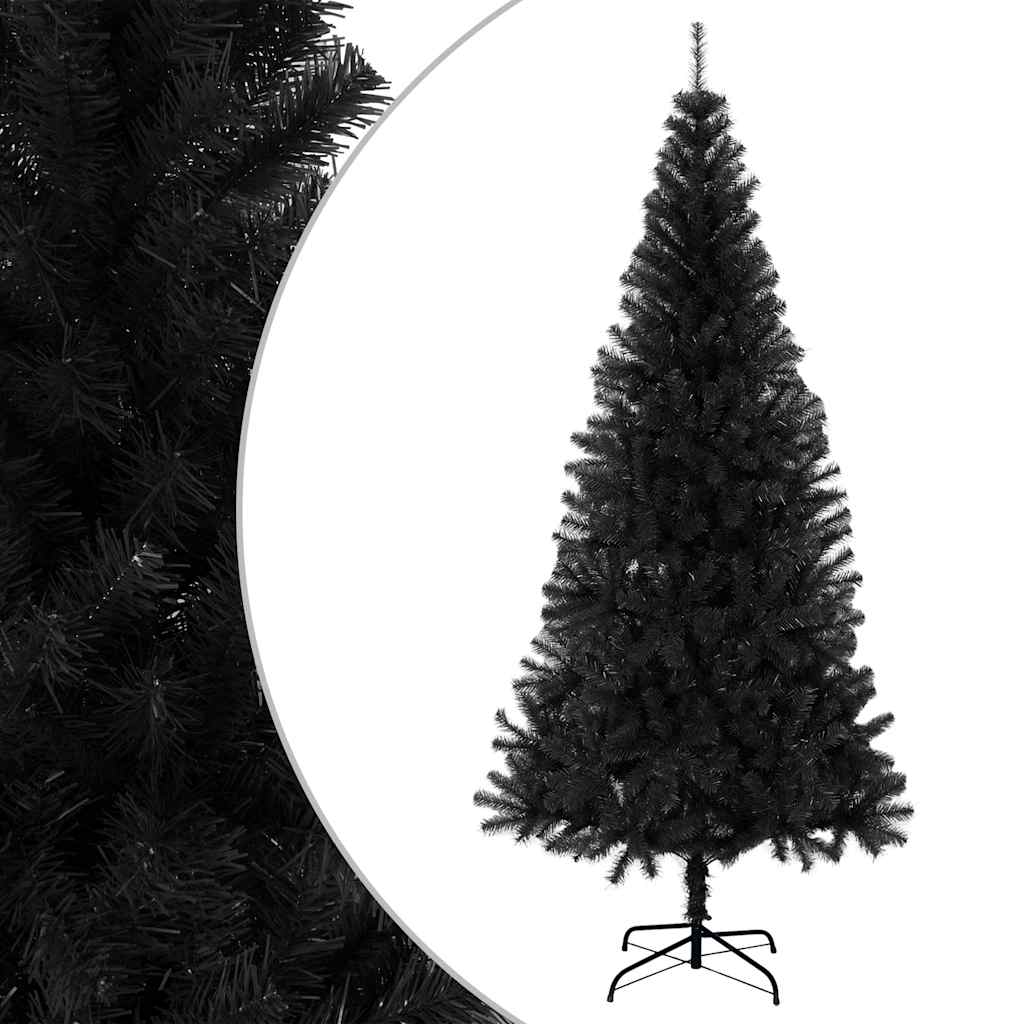 Albero di Natale Artificiale Sottile con Base Nero 180 cm PVC 321001