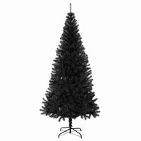 Albero di Natale Artificiale Sottile con Base Nero 180 cm PVC 321001