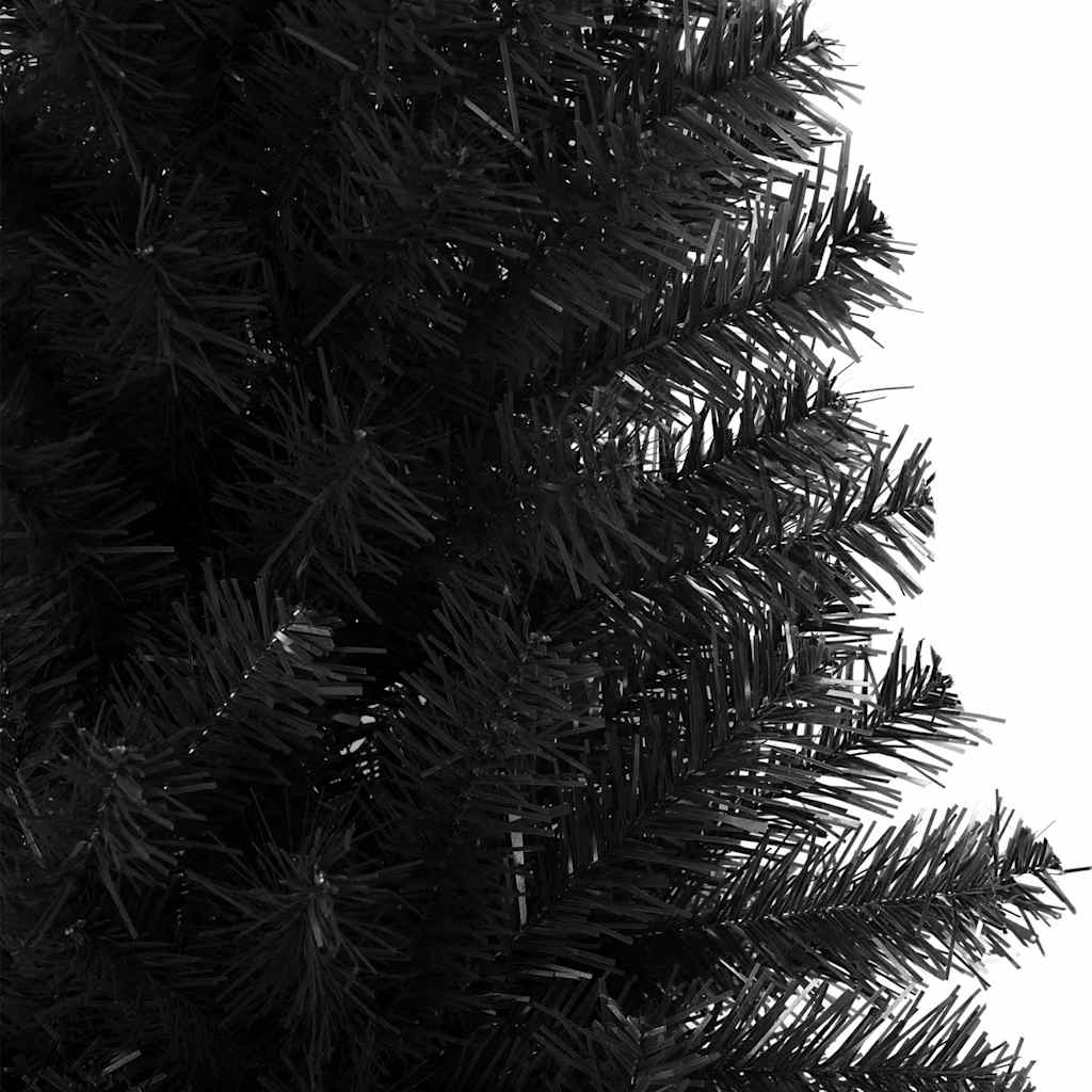 Albero di Natale Artificiale Sottile con Base Nero 180 cm PVC 321001