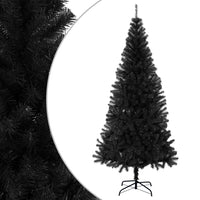 Albero di Natale Artificiale con Supporto Nero 210 cm PVC