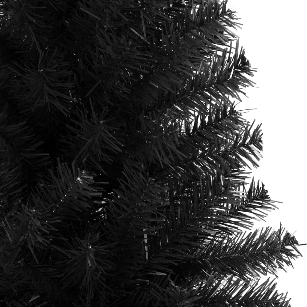 Albero di Natale Artificiale con Supporto Nero 210 cm PVC