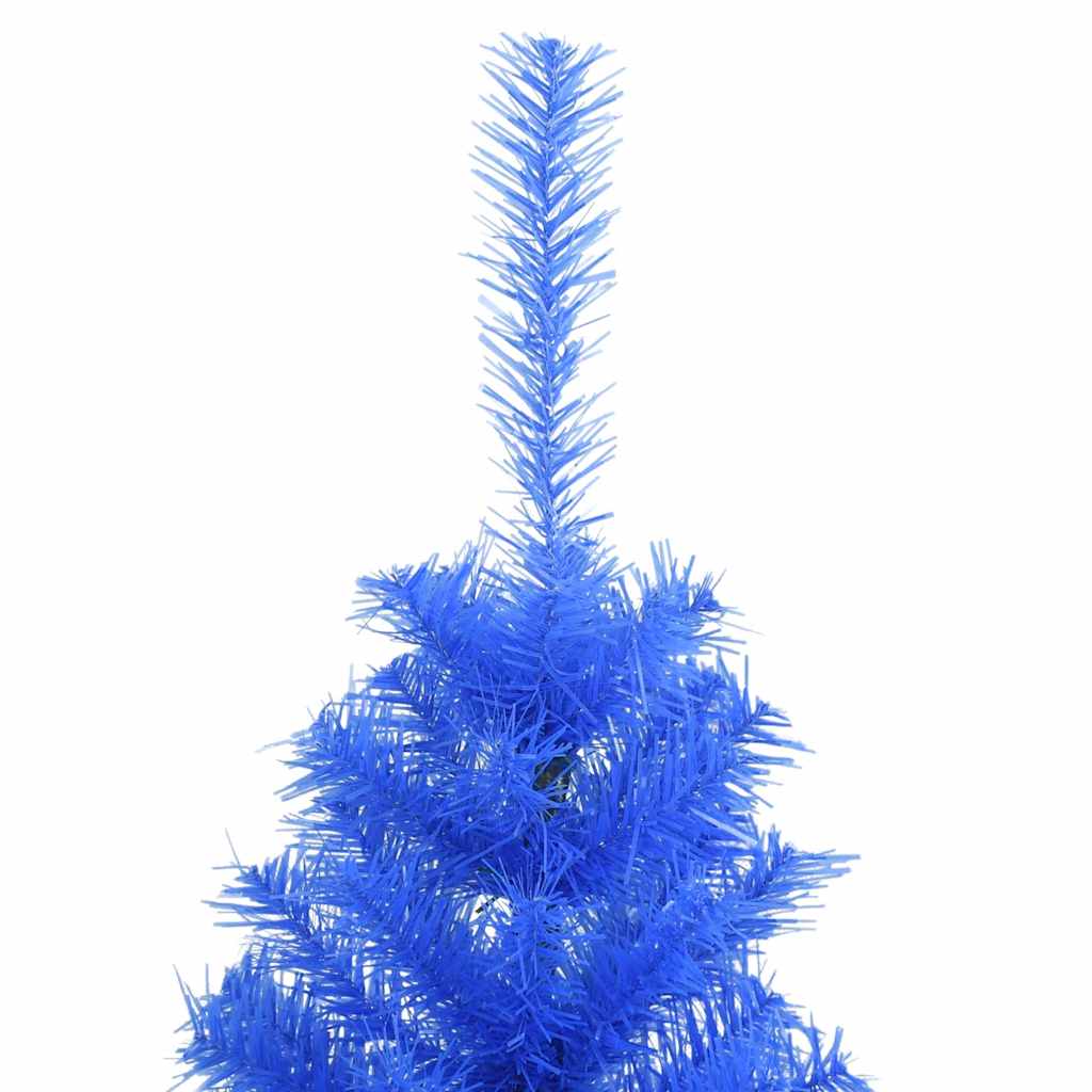 Albero di Natale Artificiale Sottile con Base Blu 150 cm PVC 321003