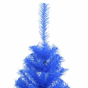 Albero di Natale Artificiale Sottile con Base Blu 150 cm PVC 321003