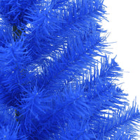 Albero di Natale Artificiale Sottile con Base Blu 150 cm PVC 321003