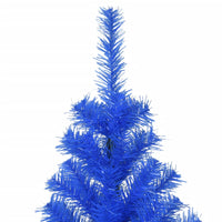 Albero di Natale Artificiale con Supporto Blu 210 cm PVC