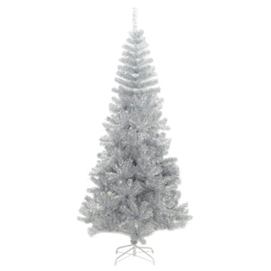 Albero di Natale Artificiale con Supporto Argento 180 cm PET