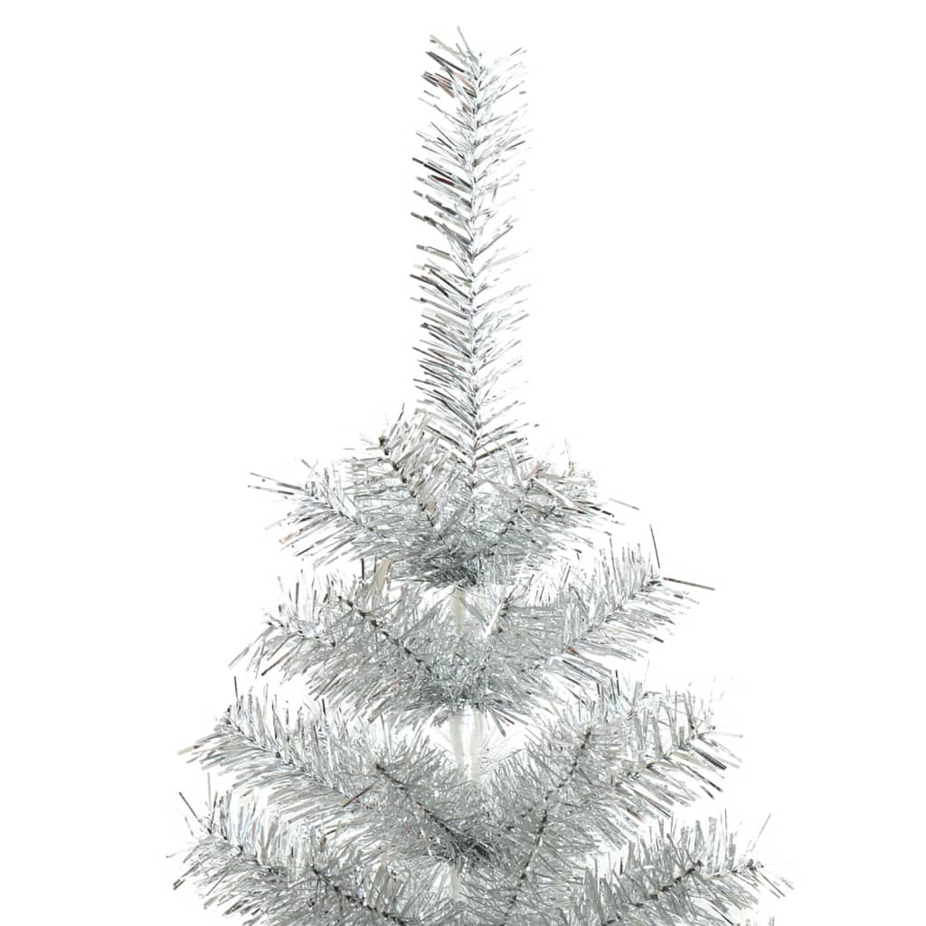 Albero di Natale Artificiale con Supporto Argento 180 cm PET 321013