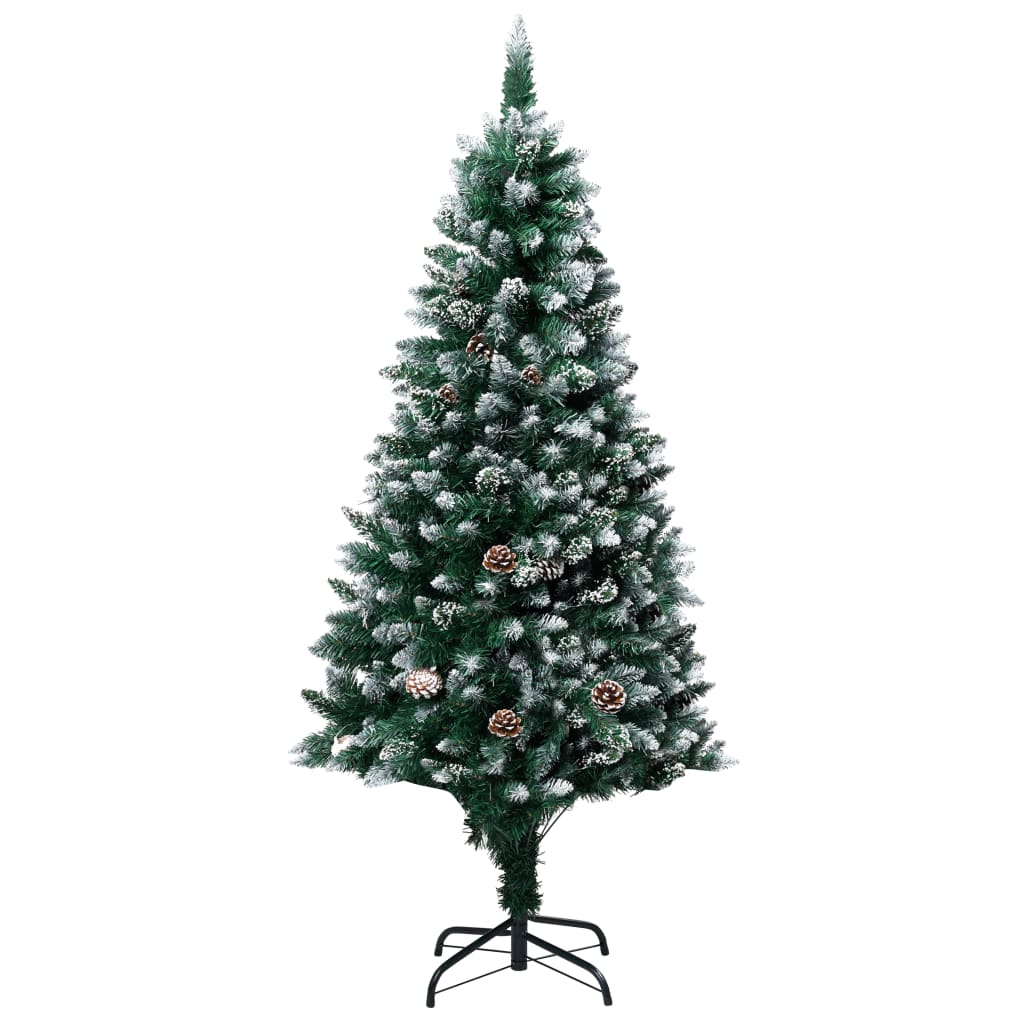 Albero di Natale Artificiale con Pigne e Neve Bianca 150 cm 321015